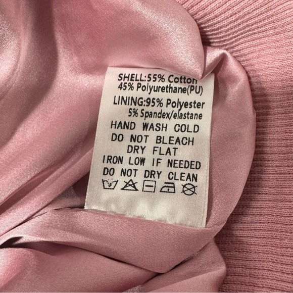 Akira Pink Metallic Bubble Sleeve Cropped Jacket Size XL – Runs Small - Picture 10 of 11